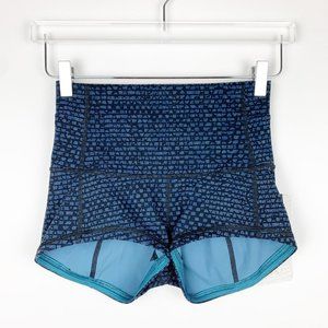 lululemon | Wunder Under Short Shatter Weave Blue